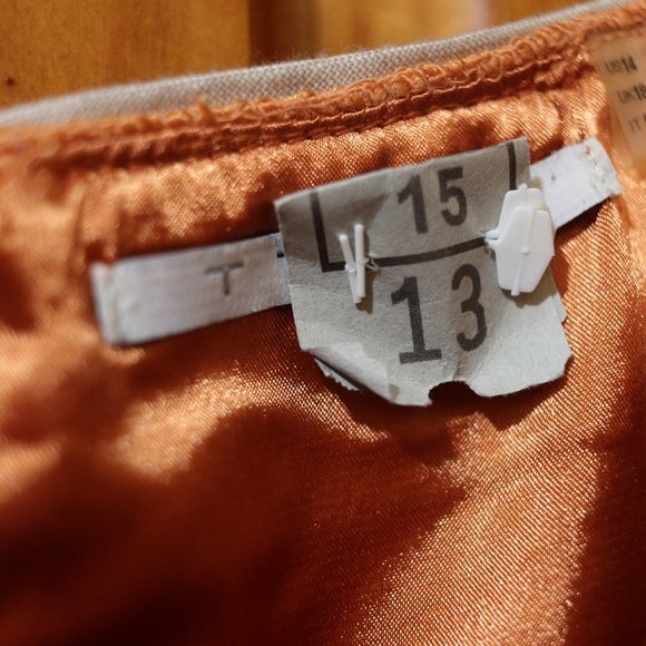 T Tahari Orange Tweed Textured Pencil Dress | Exposed Zipper Raw Edge Career 14 - Picture 5 of 13